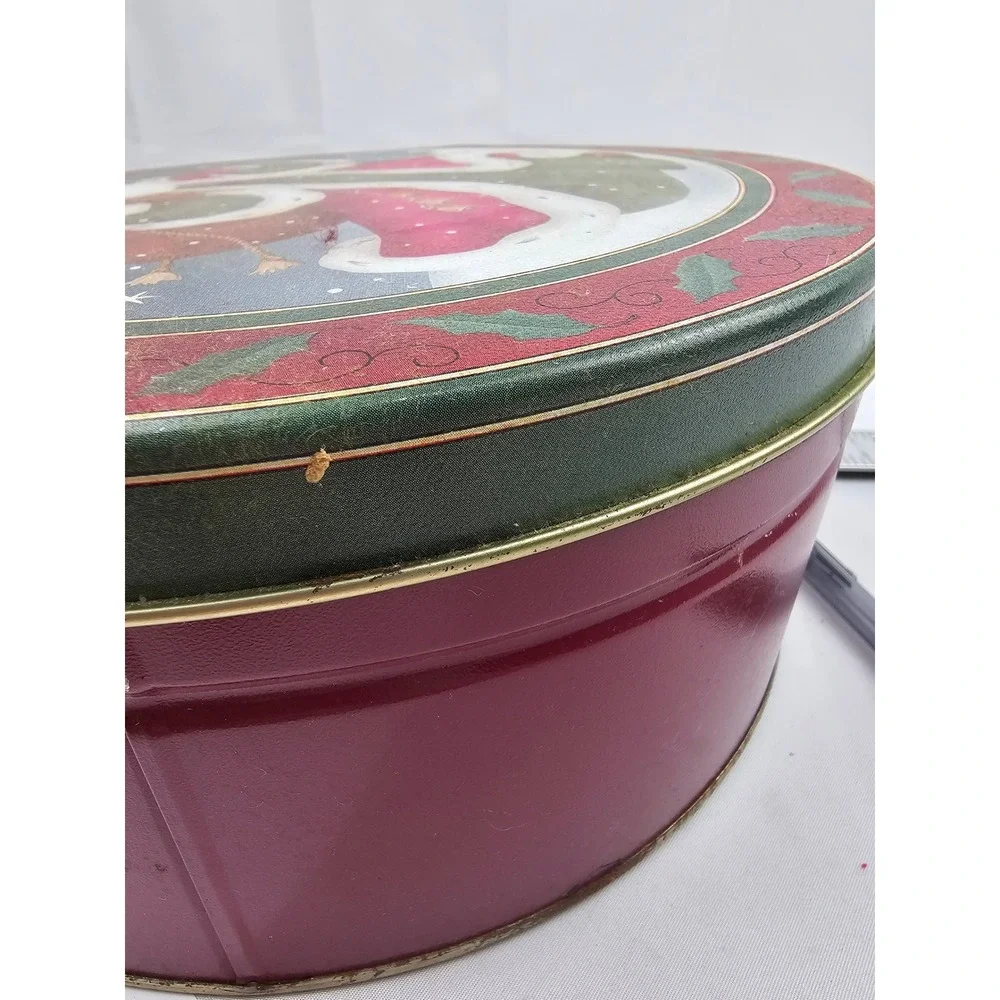 Christmas‎ Stocking Ornament Pinecone Rose Gold Glitter Set Decor Tin